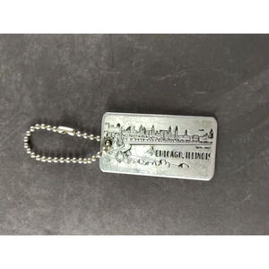 Chicago Illinois Metal Keychain Faded Used